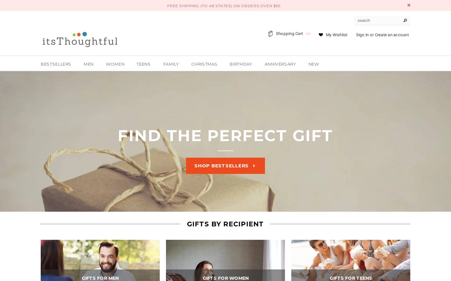 itsthoughtful.com homepage screenshot
