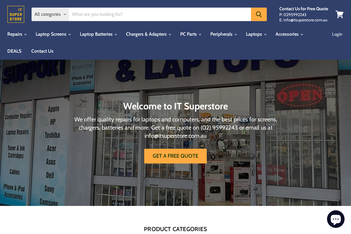 IT Super Store homepage screenshot