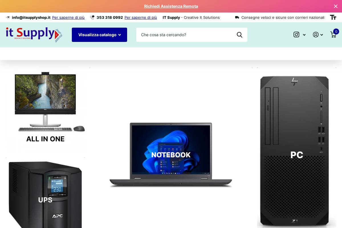 itsupplyshop.it homepage screenshot
