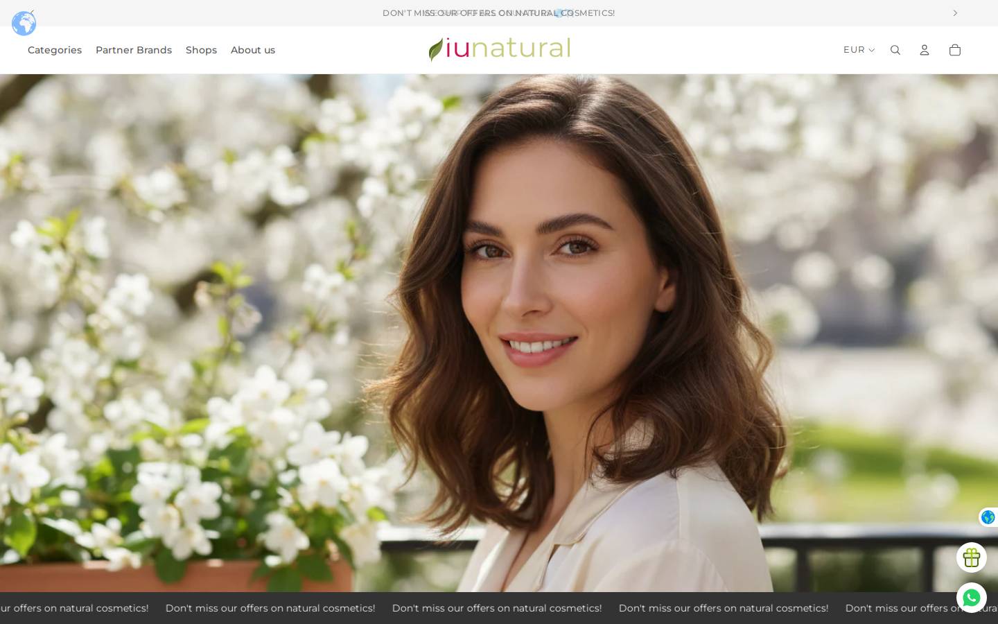 iunatural homepage screenshot