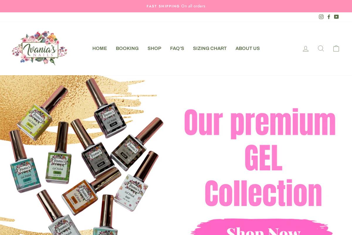 ivaniasnails.com homepage screenshot