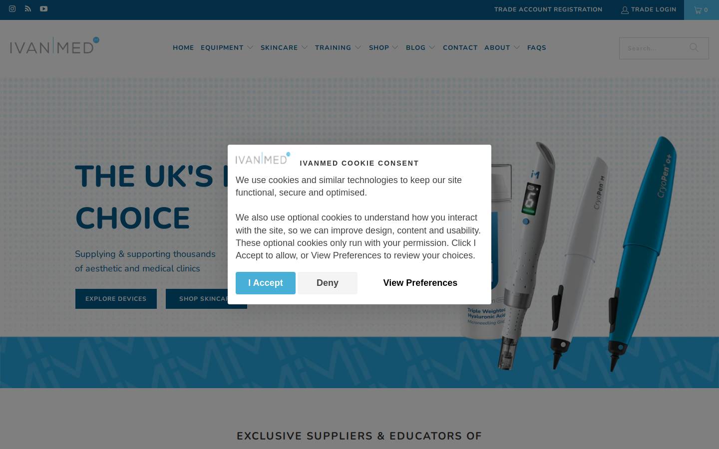 Ivanmed homepage screenshot