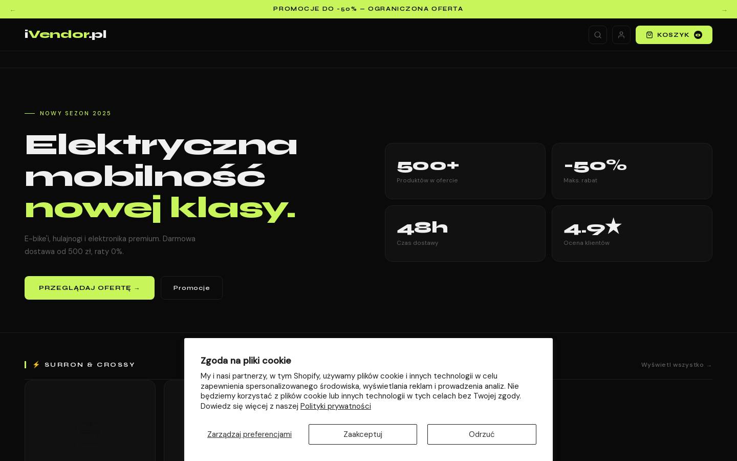 ivendor.pl homepage screenshot