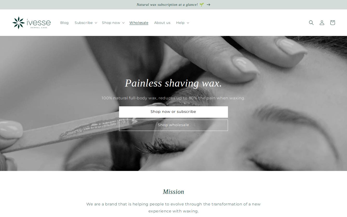 ivessewax.com homepage screenshot