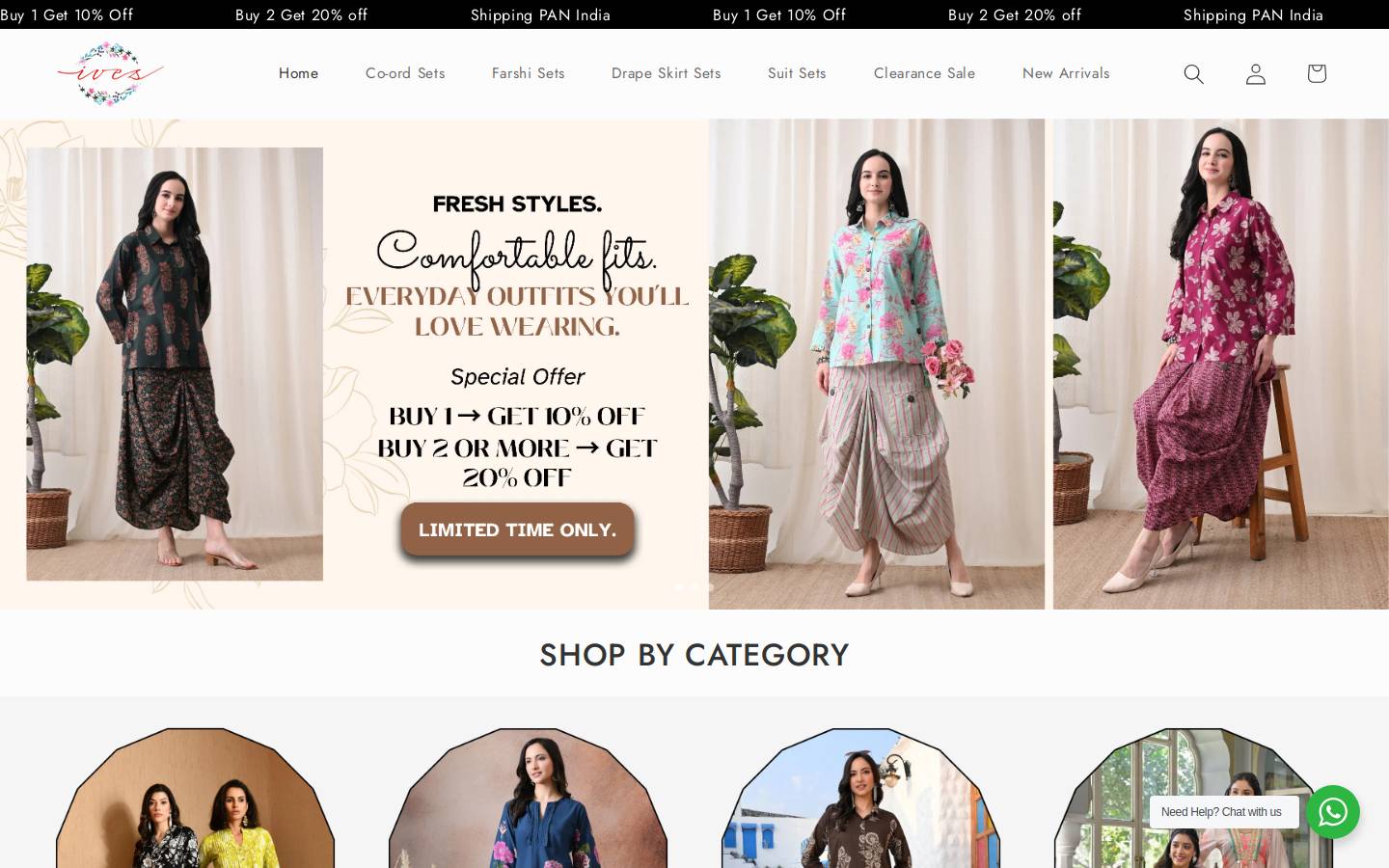 ivesstore.com homepage screenshot