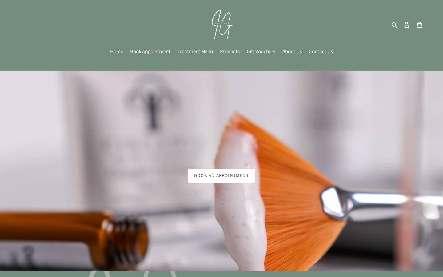 iveygoldbeautystudio.com.au homepage screenshot