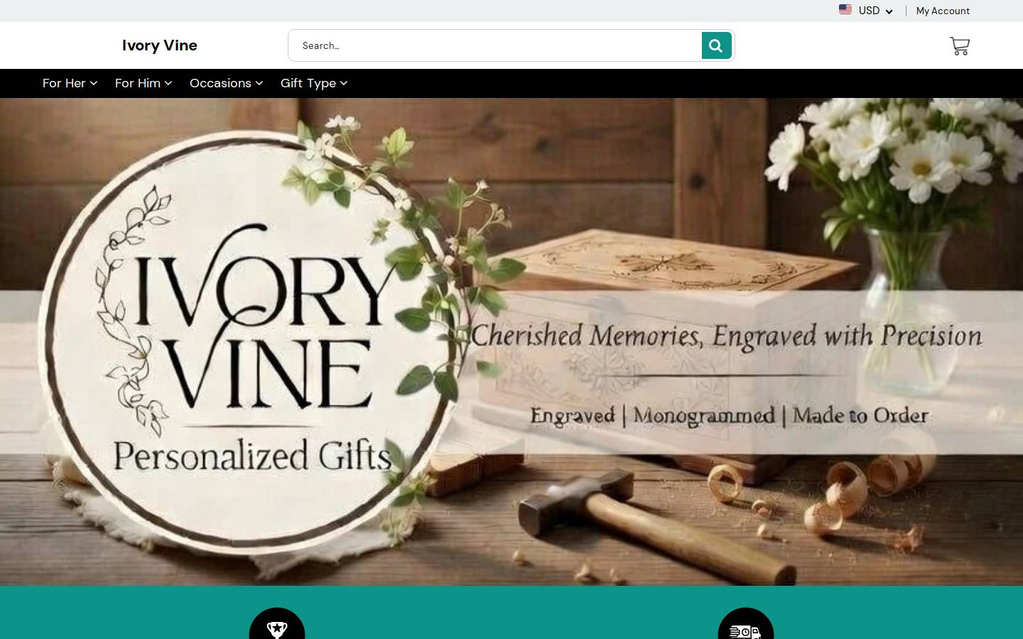 ivory-vine.com homepage screenshot