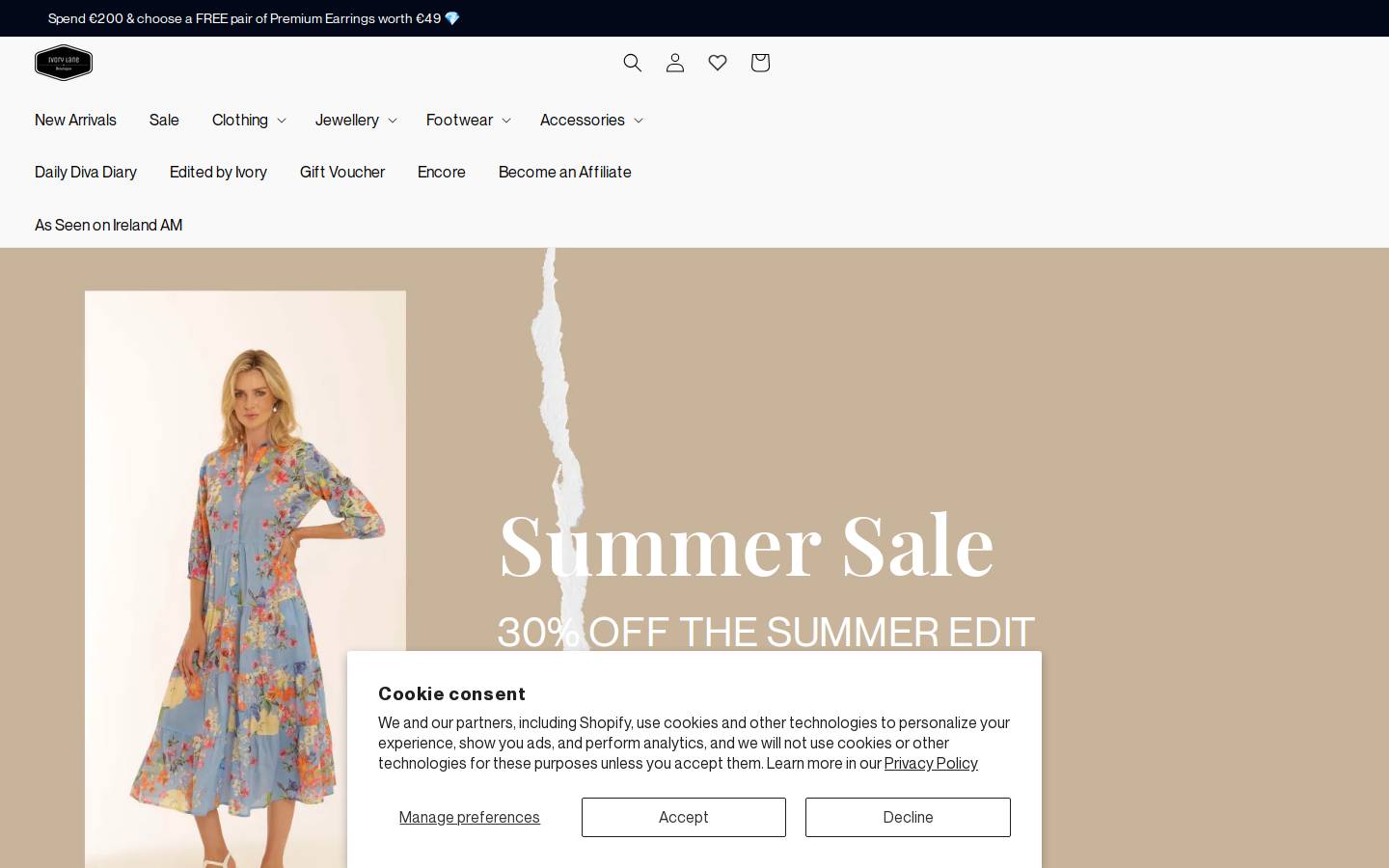 IvoryLane homepage screenshot