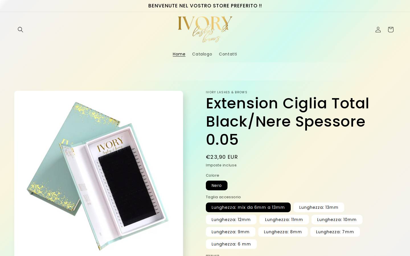 ivorylashesbrows.com homepage screenshot
