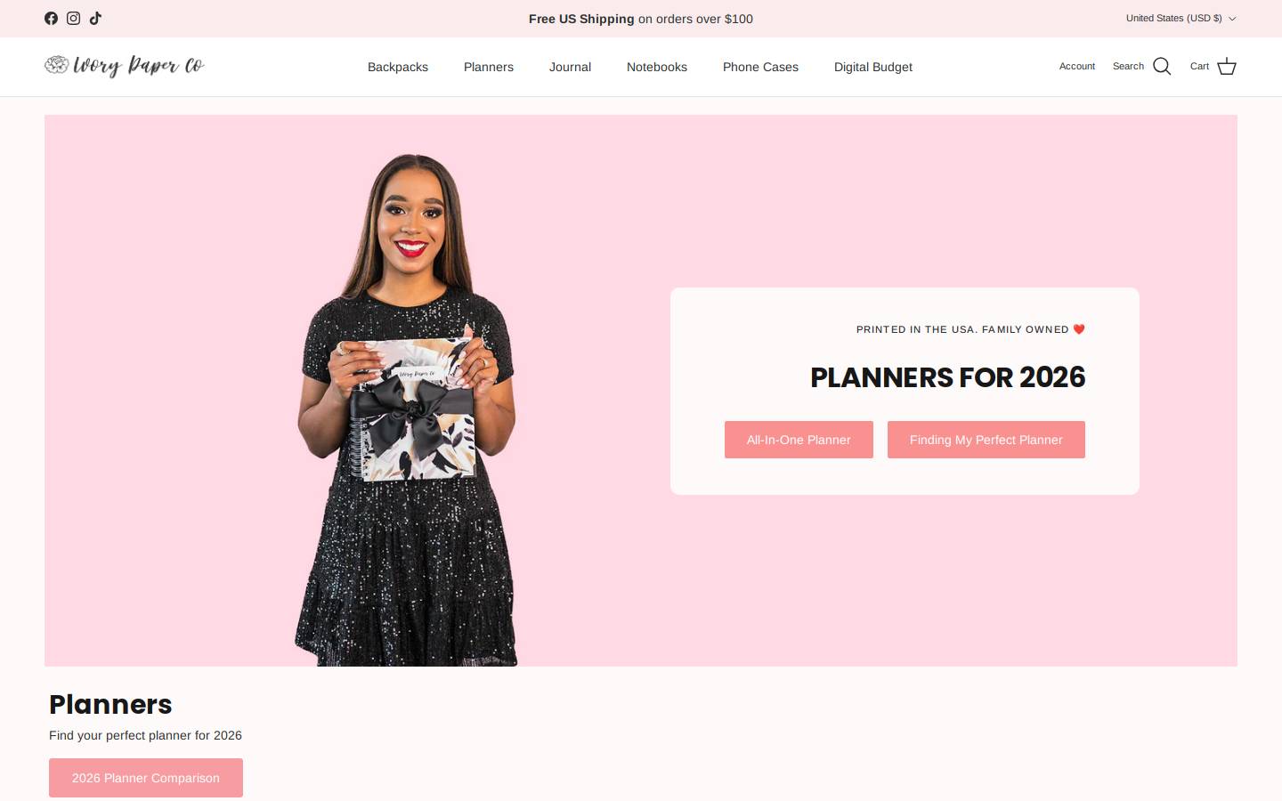 ivorypaperco.com homepage screenshot