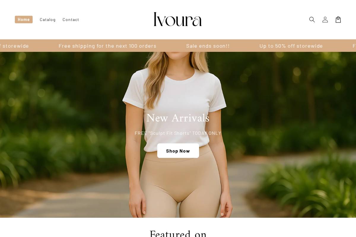 ivoura.store homepage screenshot