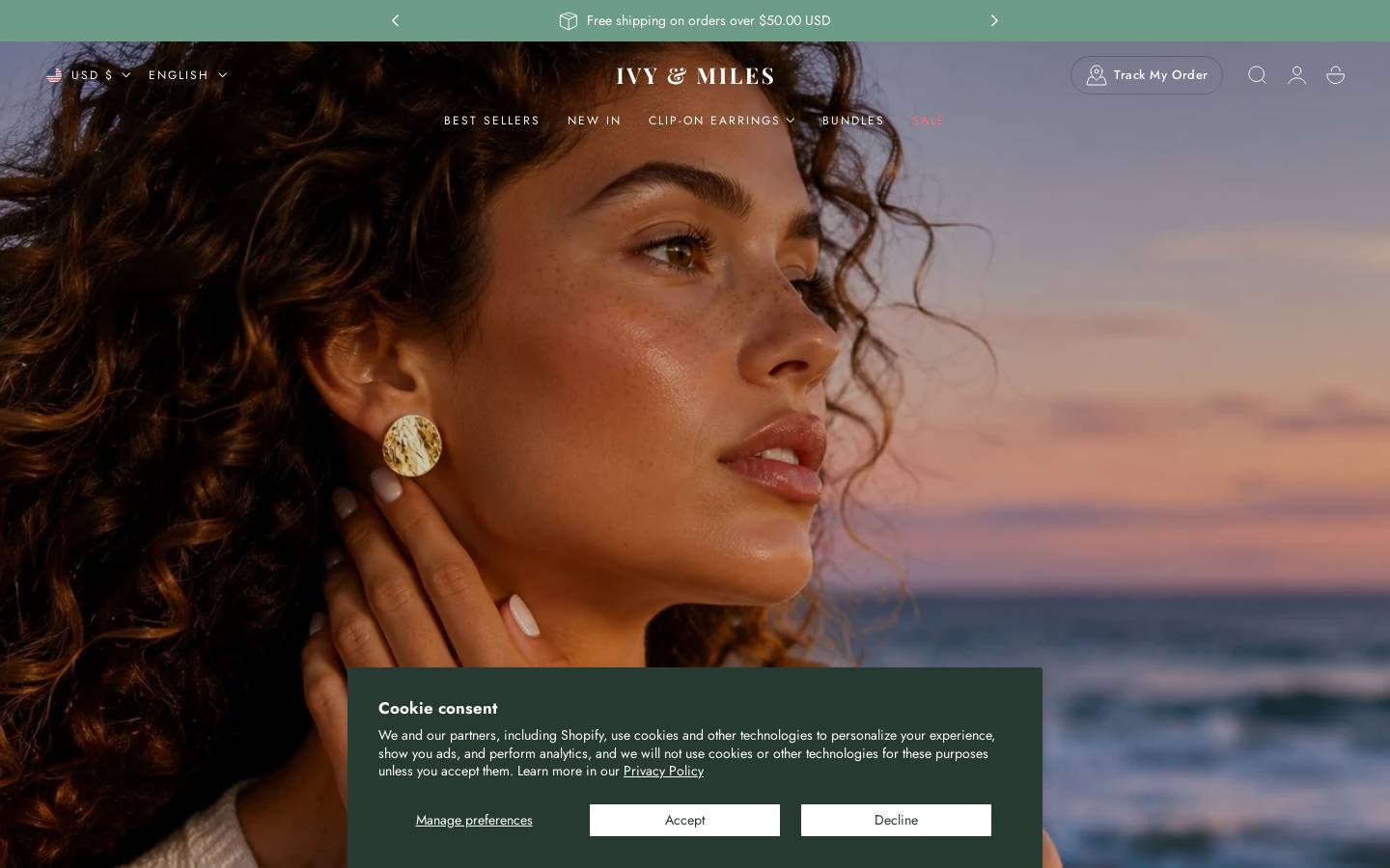 Ivyandmiles homepage screenshot