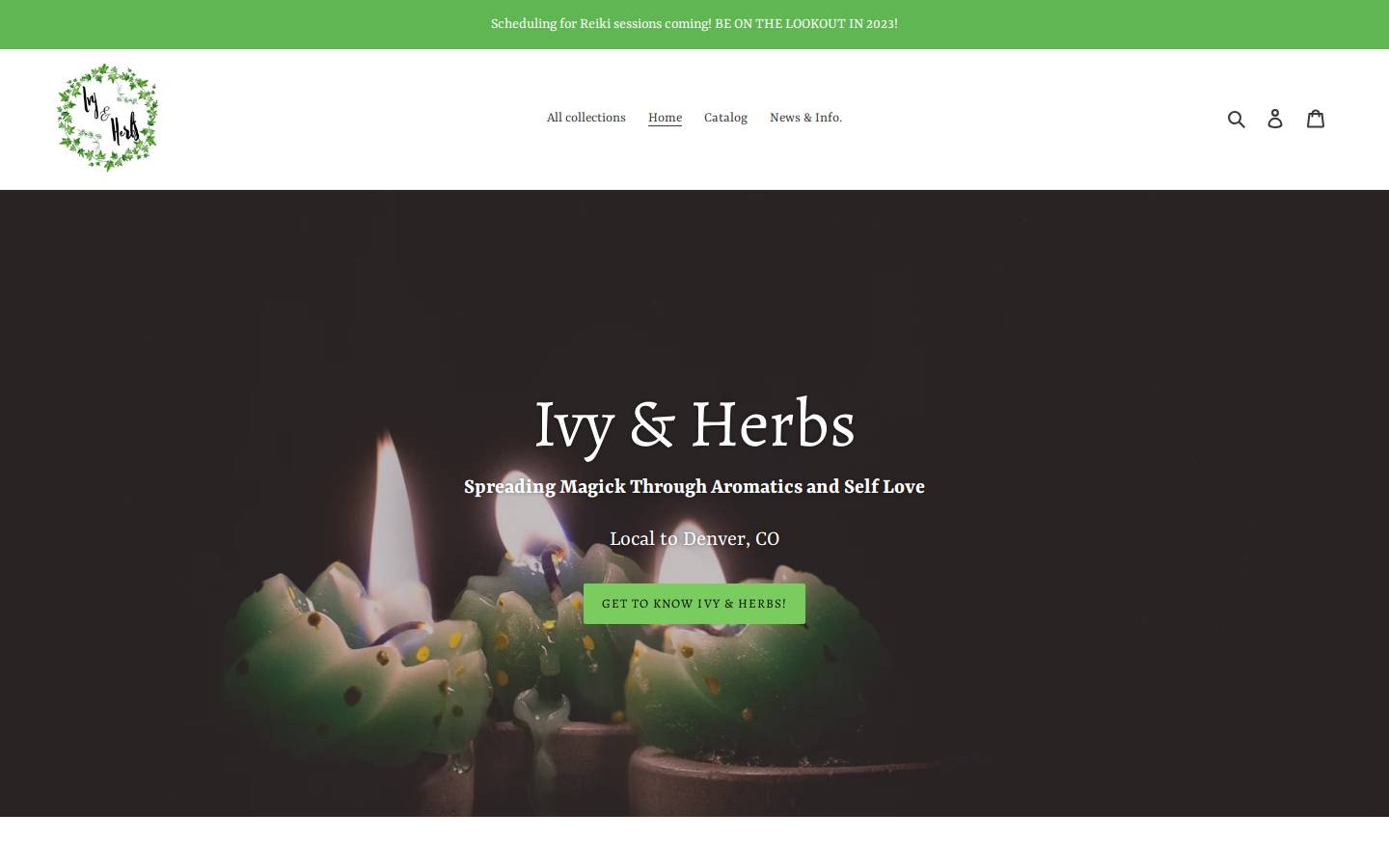 ivylovesherbs.com homepage screenshot