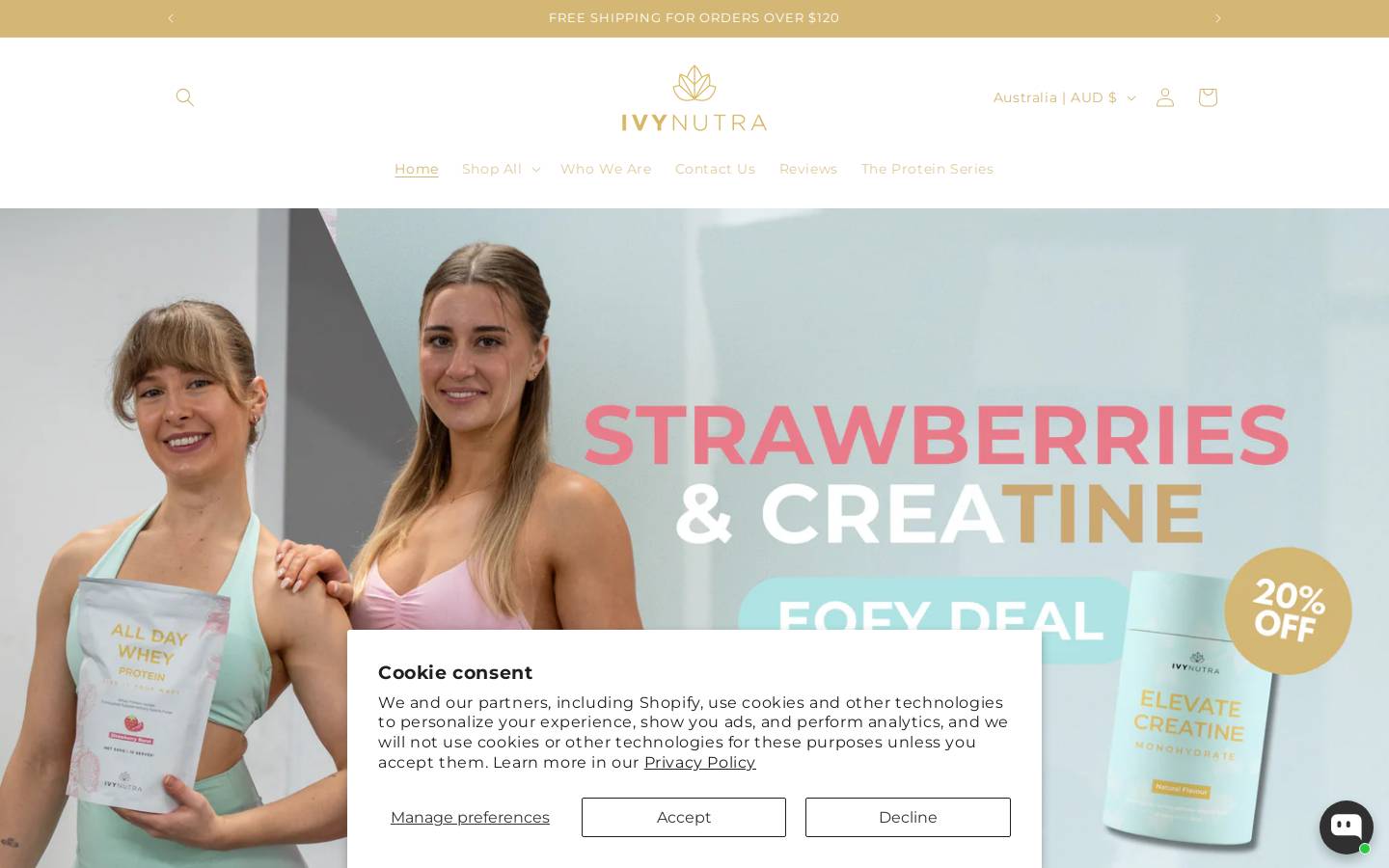ivynutra.com homepage screenshot