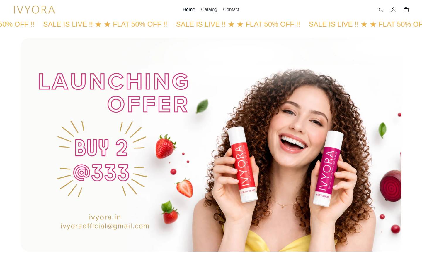 ivyora.in homepage screenshot