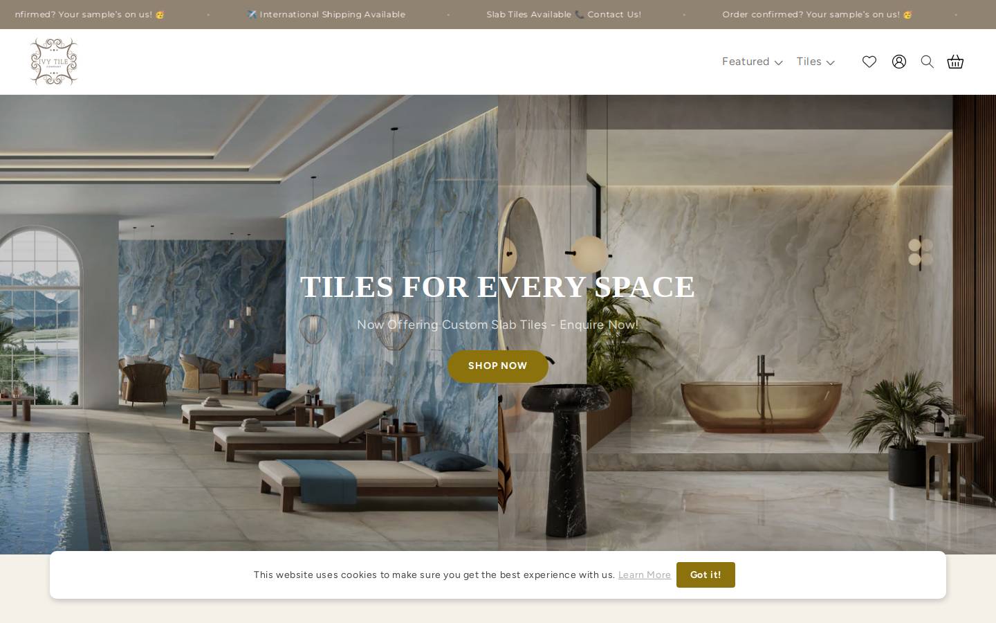 ivytilecompany.com homepage screenshot