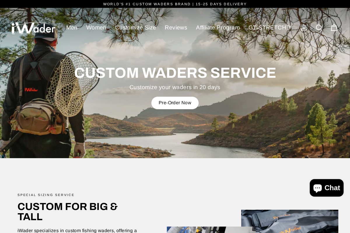iWader homepage screenshot