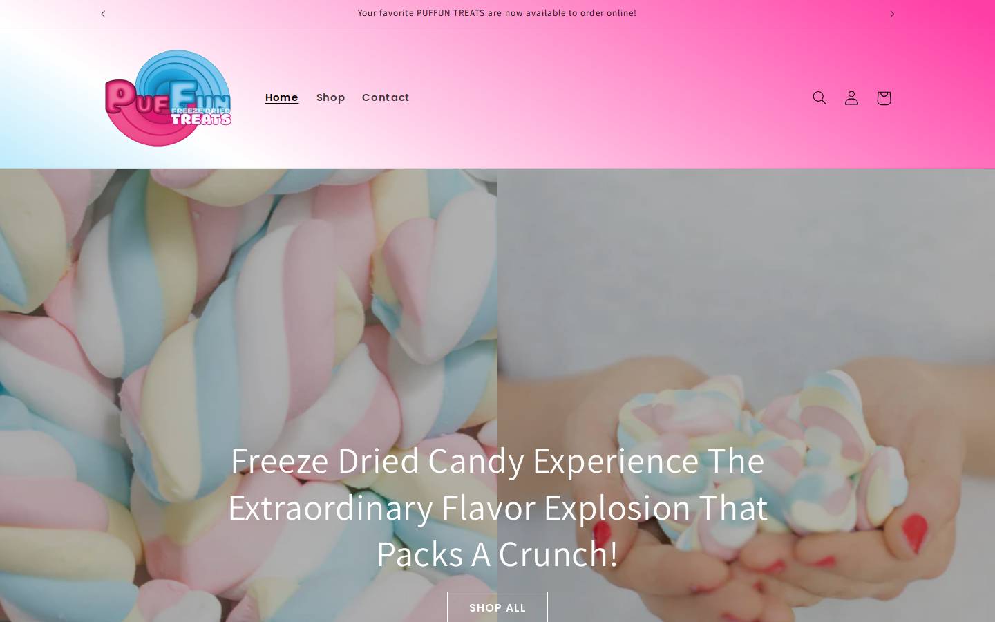 iwantpuffuntreats.com homepage screenshot