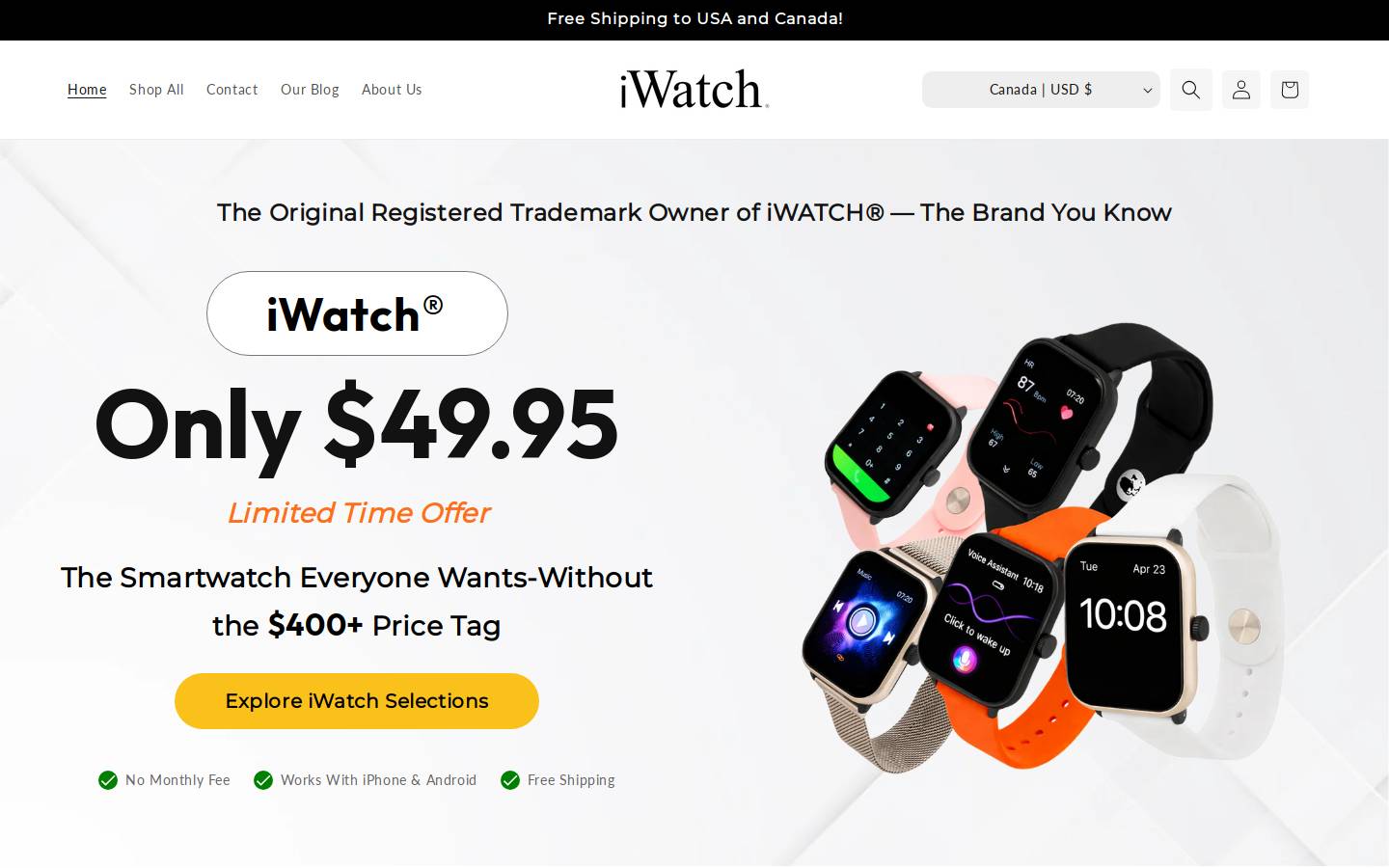 iwatchusa.com homepage screenshot