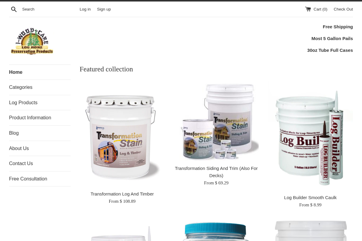 I Wood Care homepage screenshot