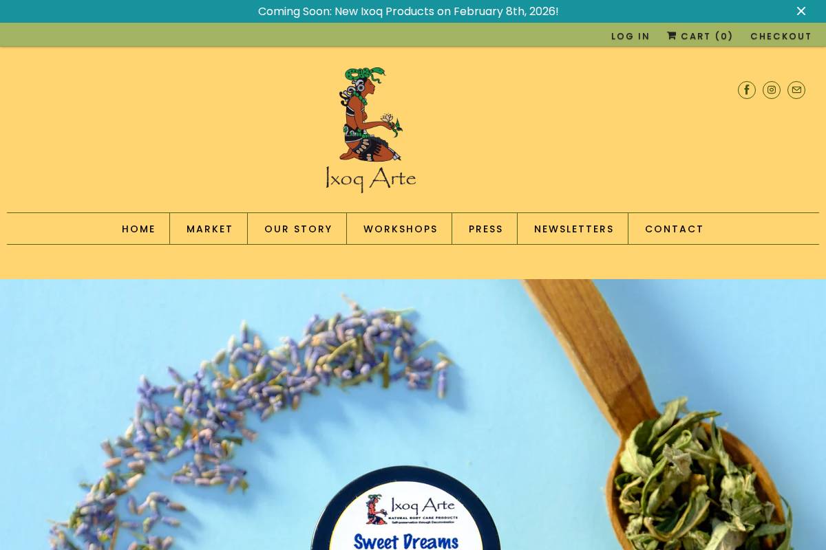 ixoqarte.com homepage screenshot