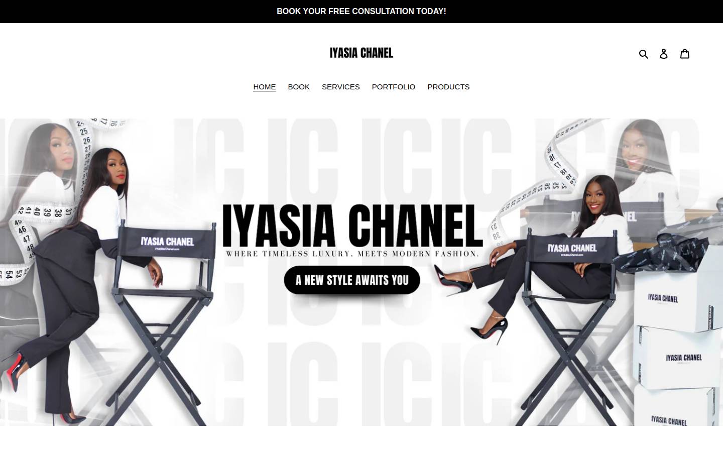 iyasiachanel.com homepage screenshot
