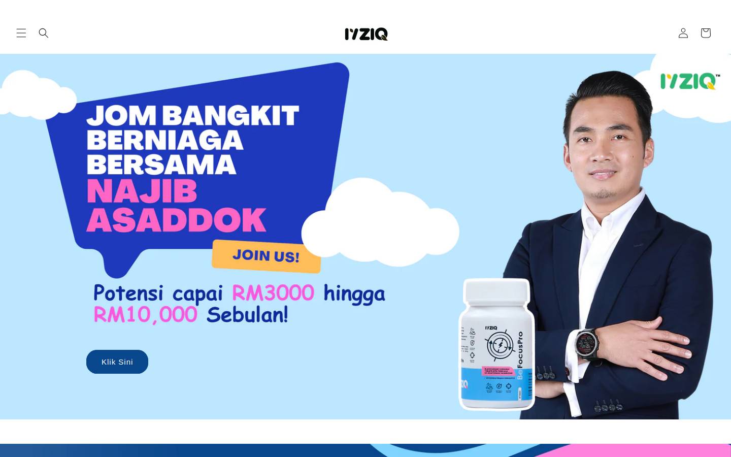 iyziq.com homepage screenshot