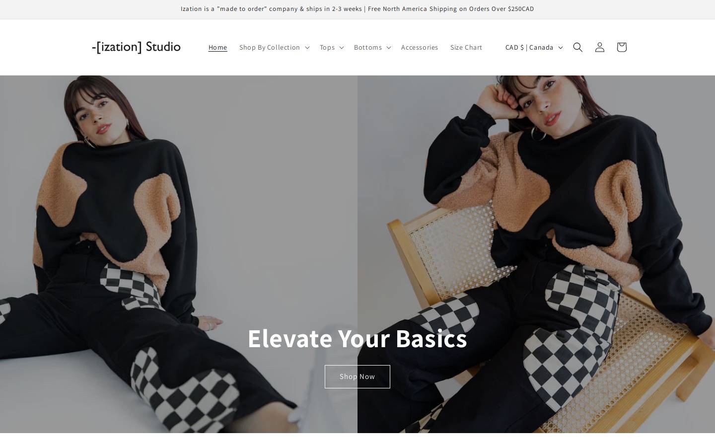 izationstudio.com homepage screenshot