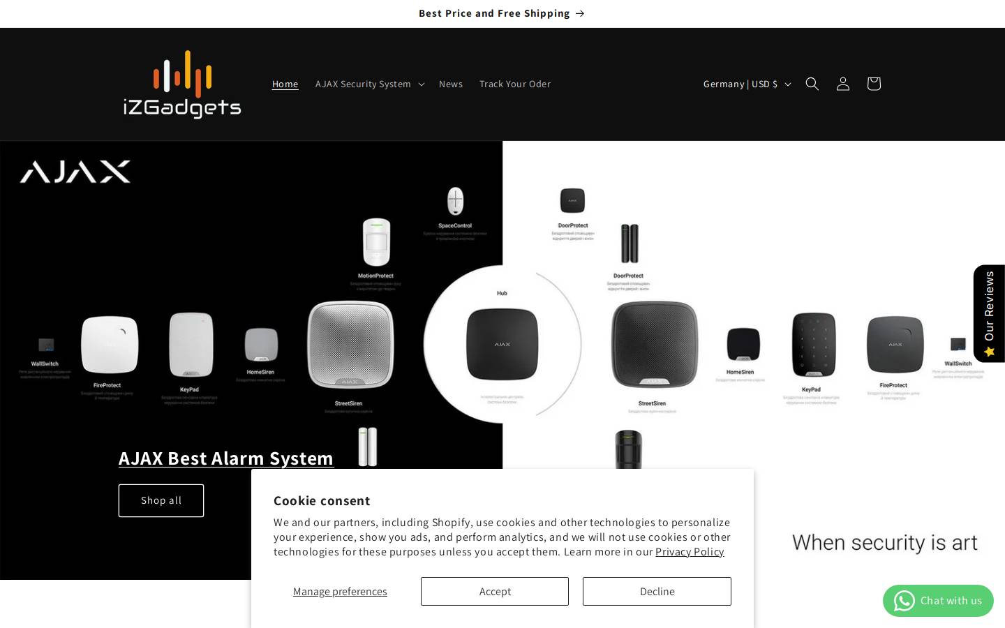 izgadgets.com homepage screenshot