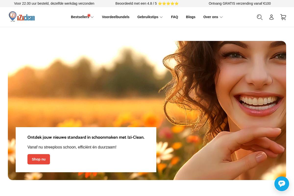 izi-clean.com homepage screenshot