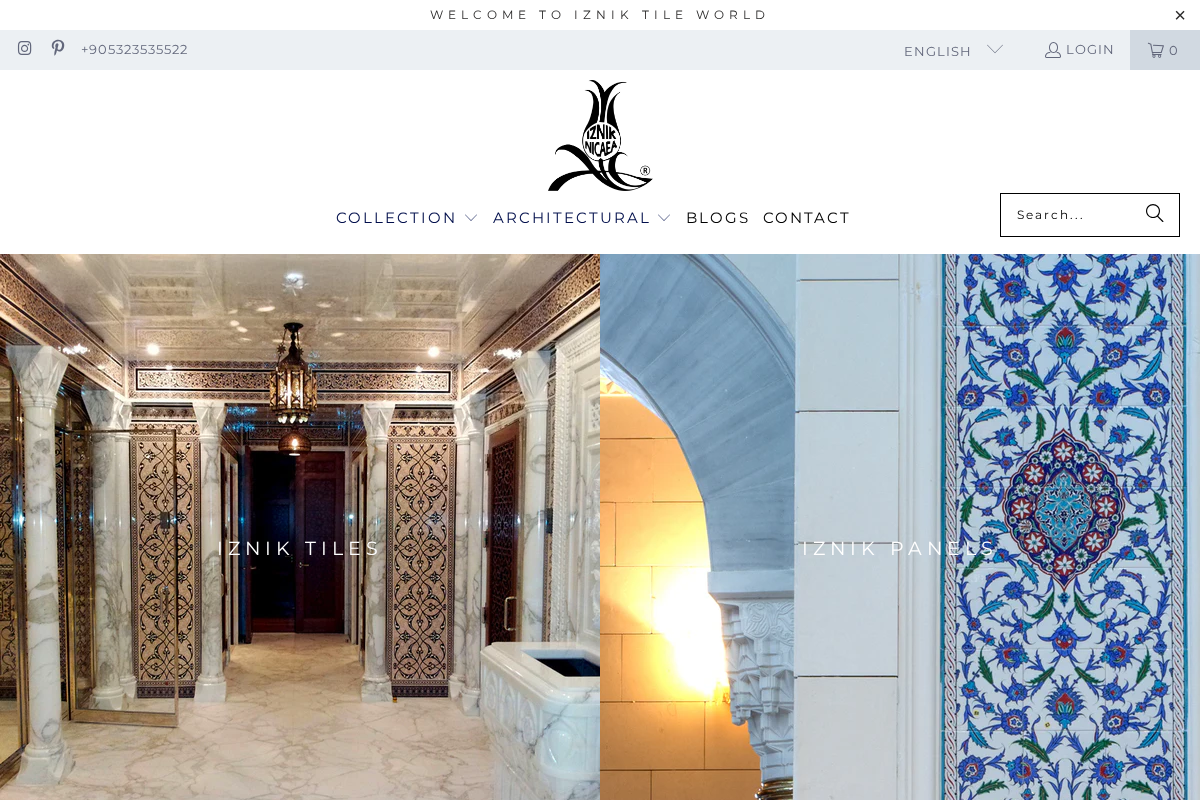 iznikcini.com homepage screenshot