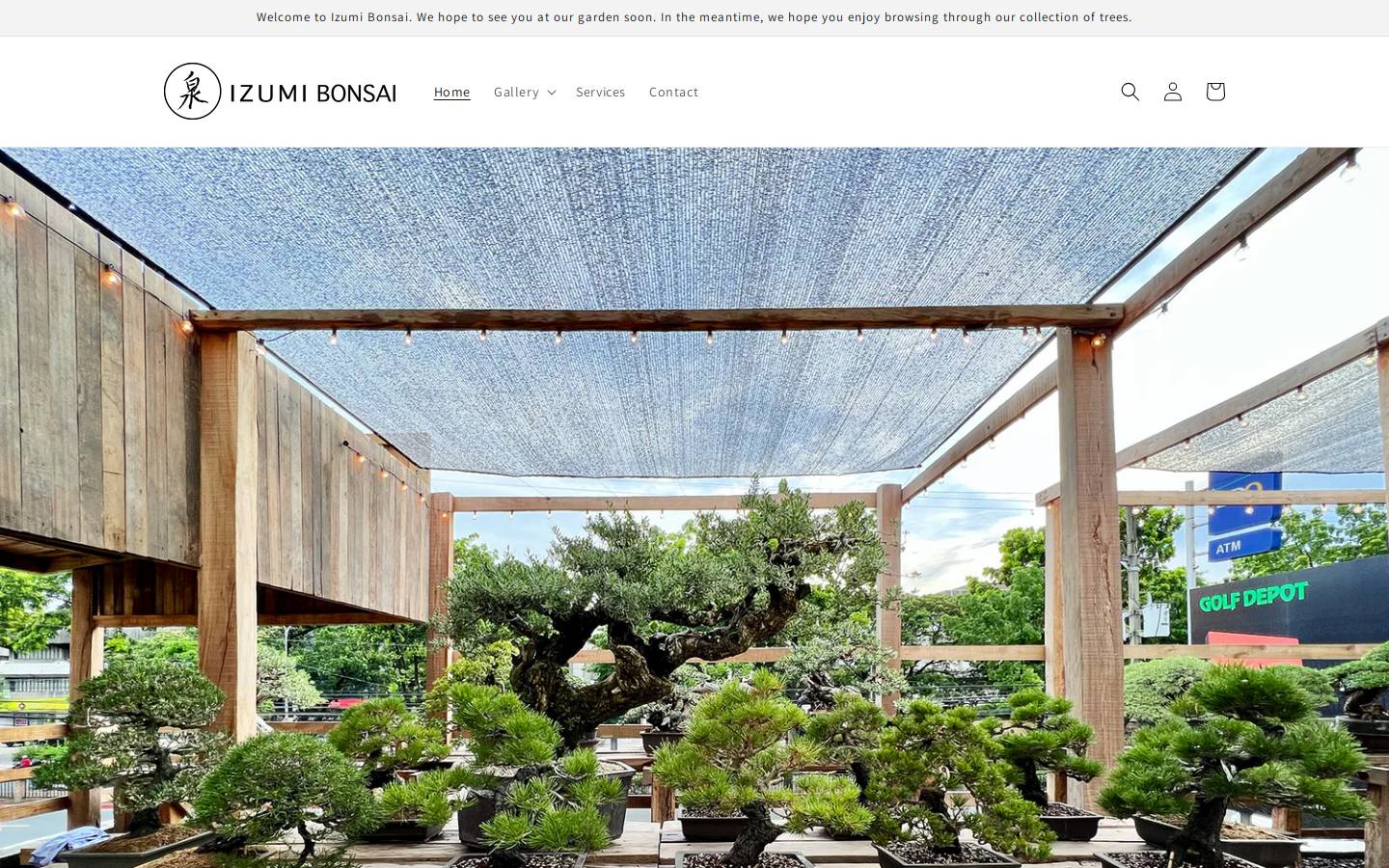 izumibonsai.com homepage screenshot