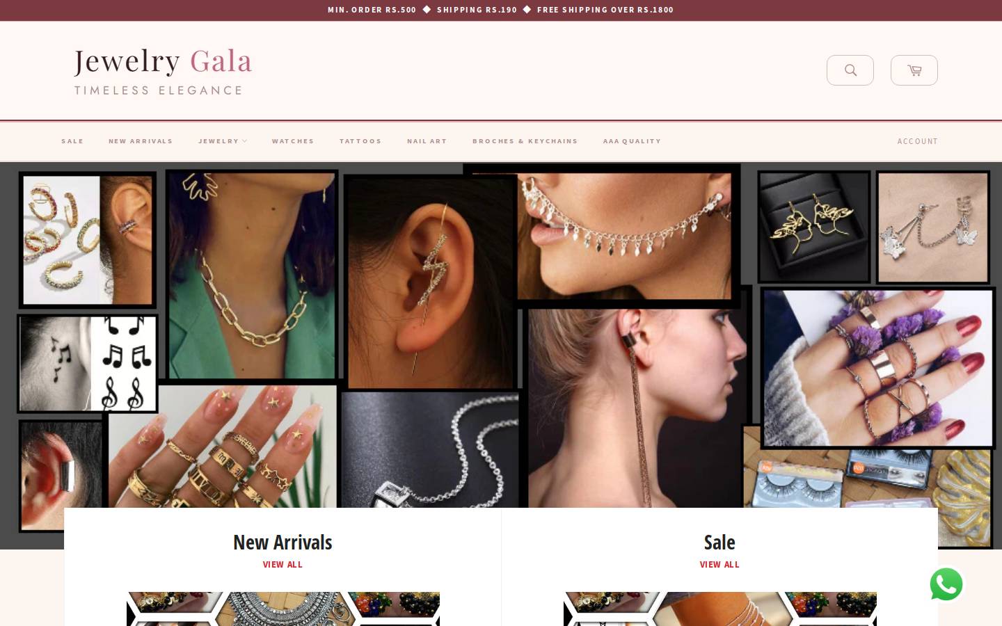 j-gala.com homepage screenshot