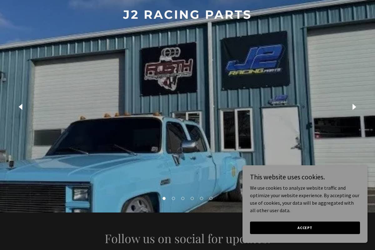 j2racing.parts homepage screenshot