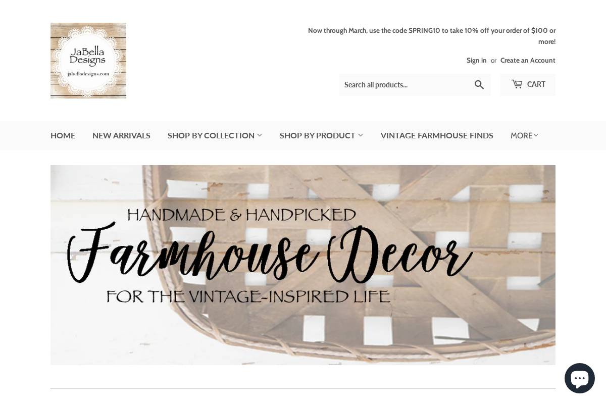 jabelladesigns.com homepage screenshot