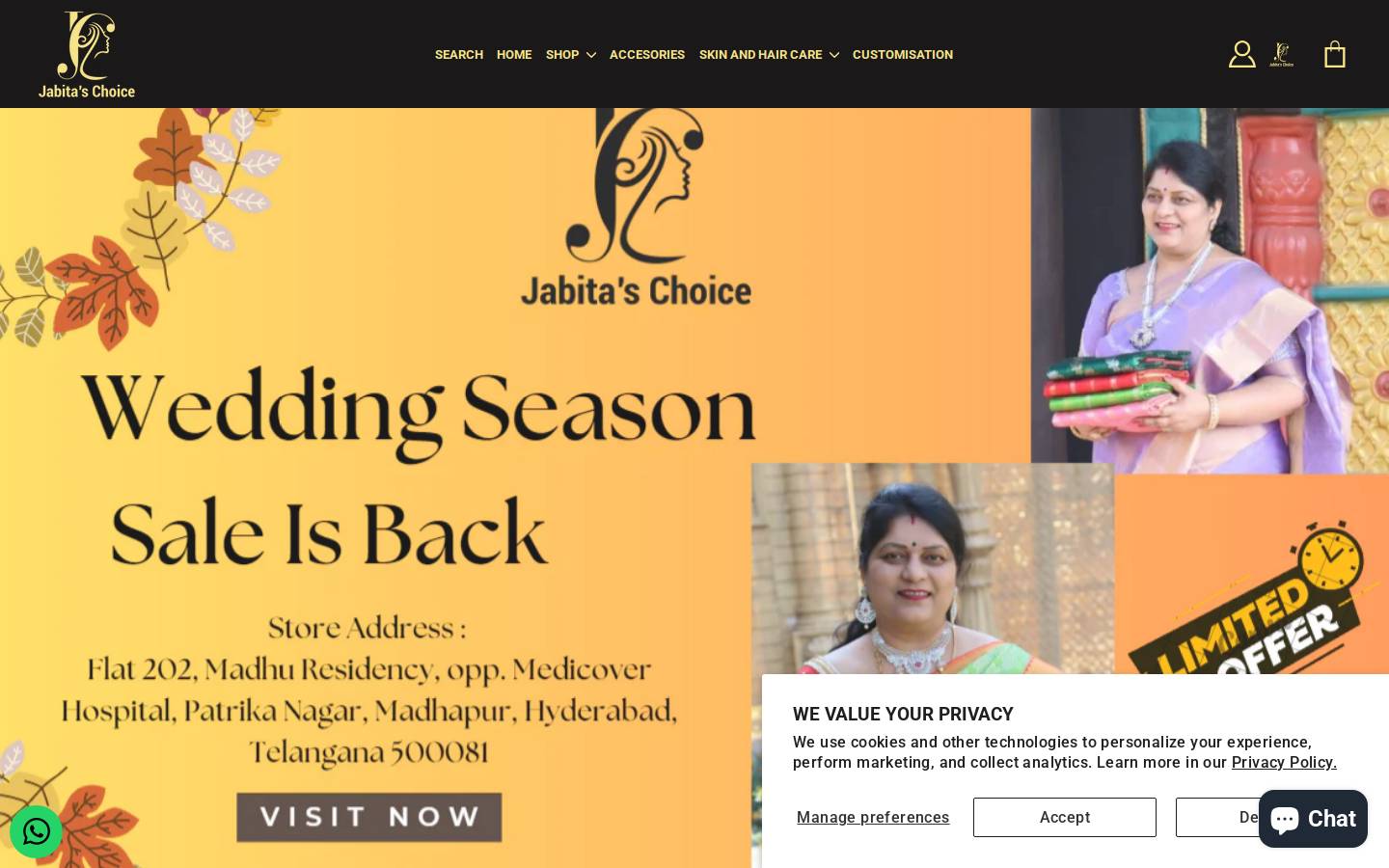 jabitaschoice.com homepage screenshot