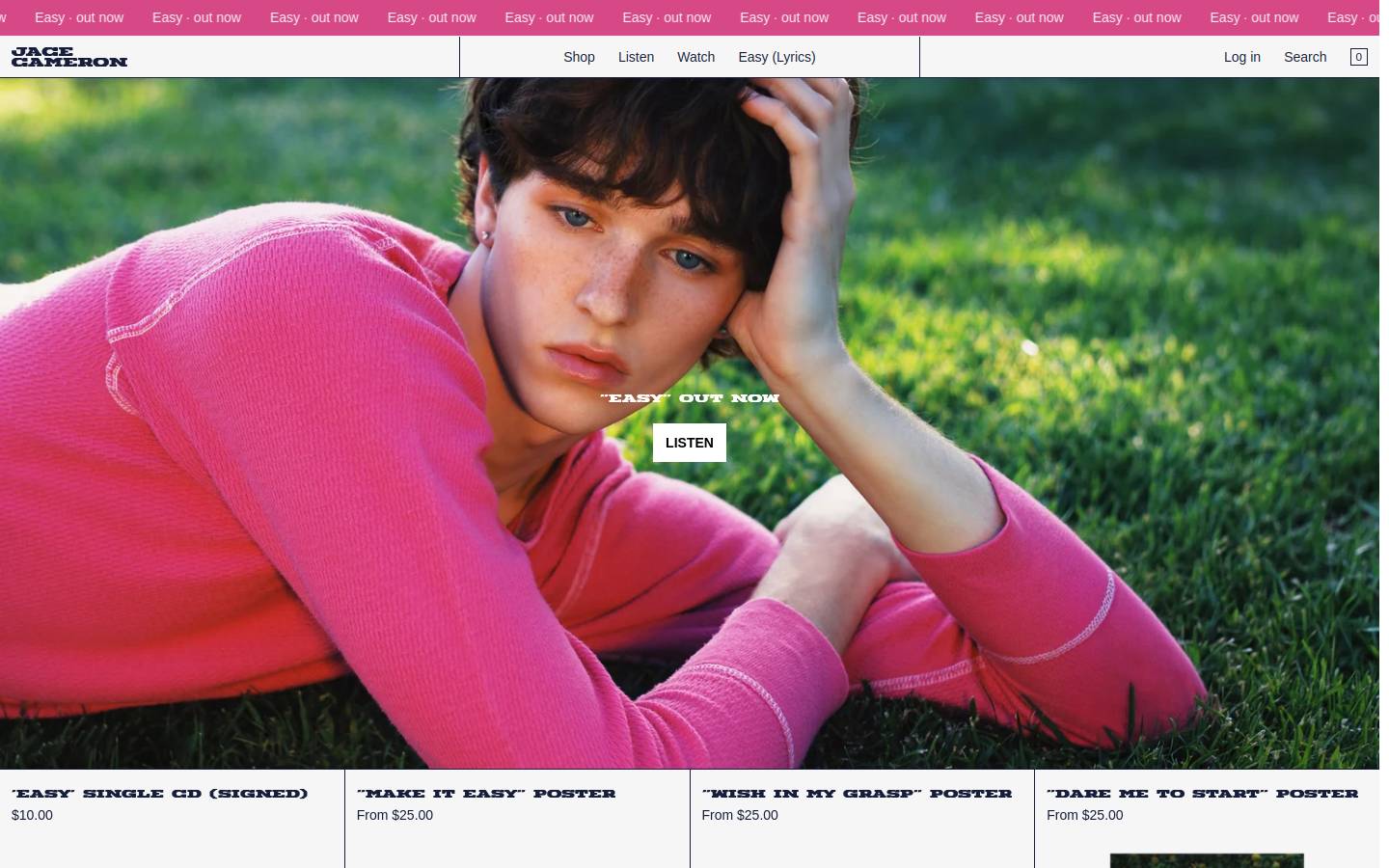 jacecameron.com homepage screenshot