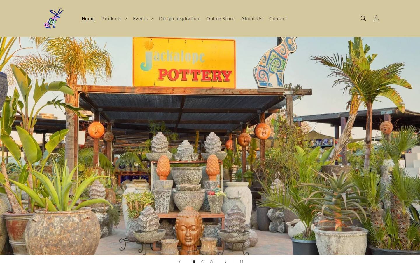 jackalopepotterynh.com homepage screenshot