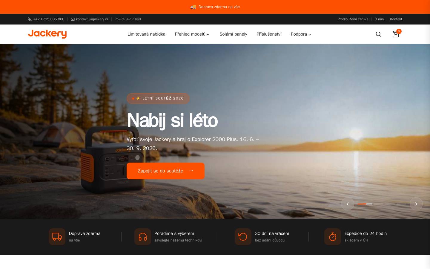 Jackery homepage screenshot