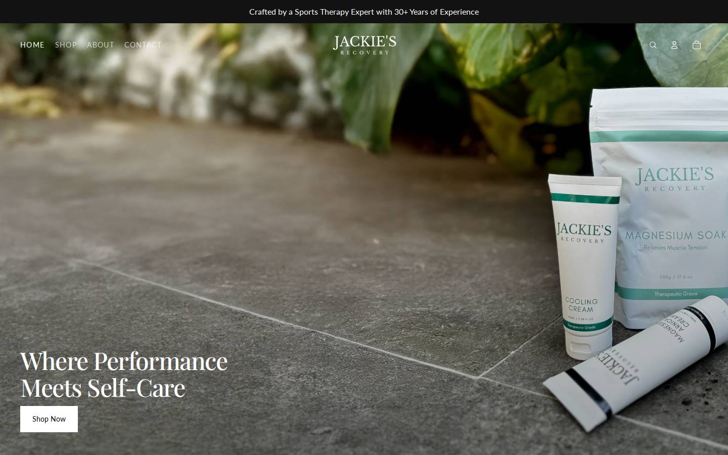 jackiesrecovery.com.au homepage screenshot