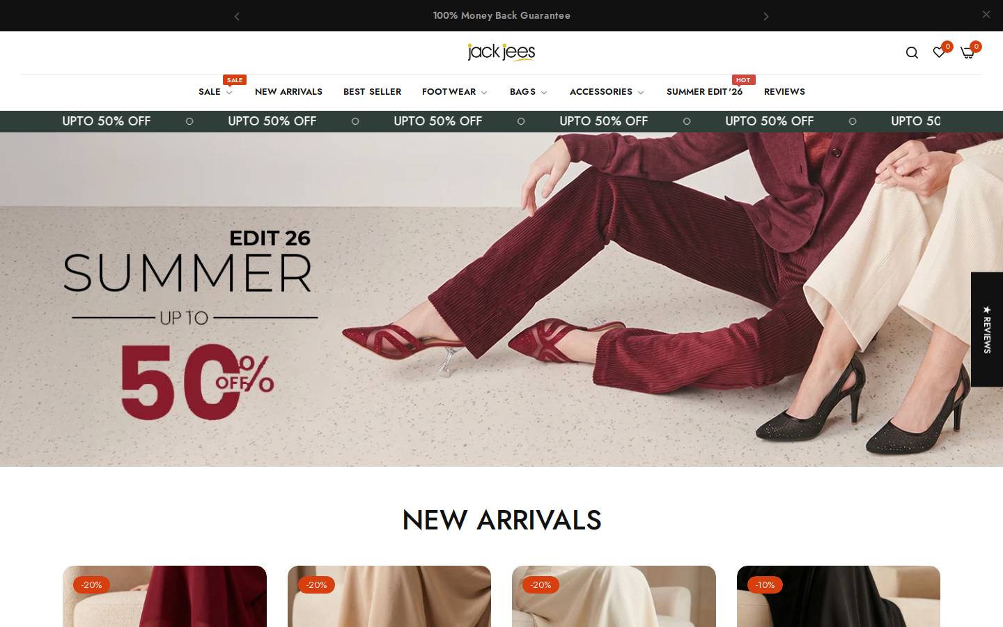 jackjees.com homepage screenshot