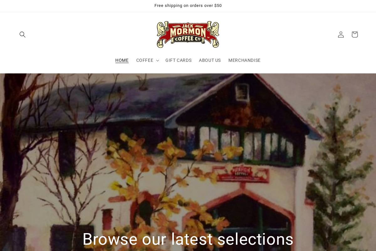 jackmormoncoffee.com homepage screenshot