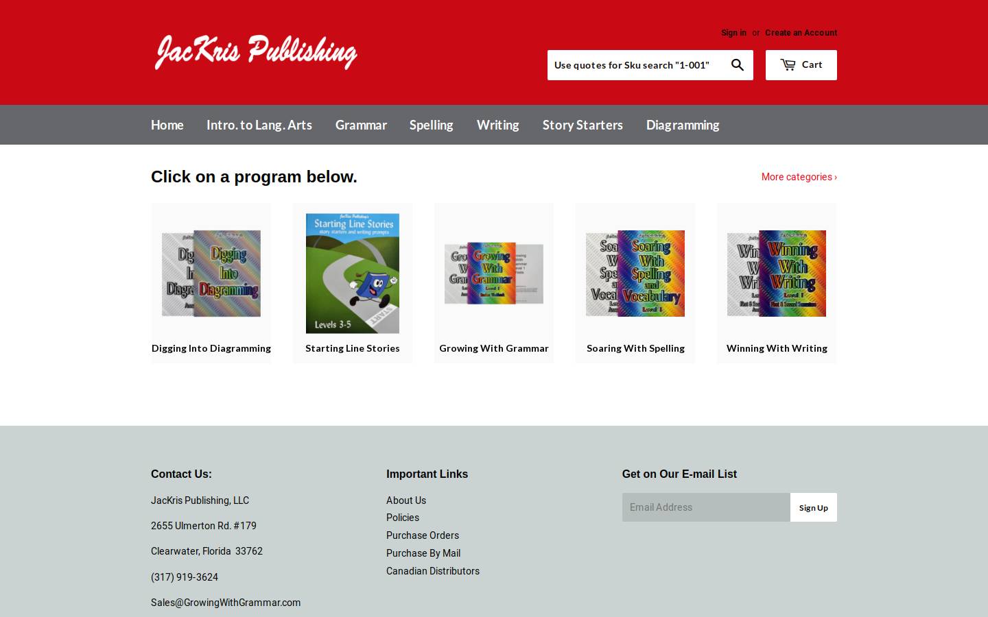 jackrispublishing.com homepage screenshot