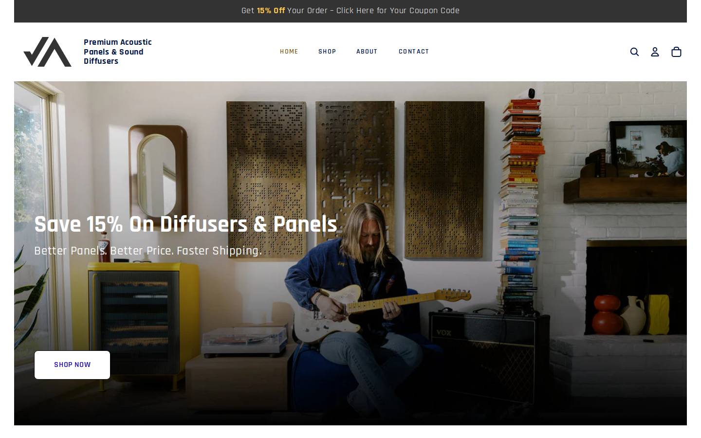 jacksonacoustics.com homepage screenshot