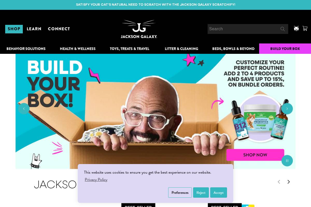 Jackson Galaxy homepage screenshot