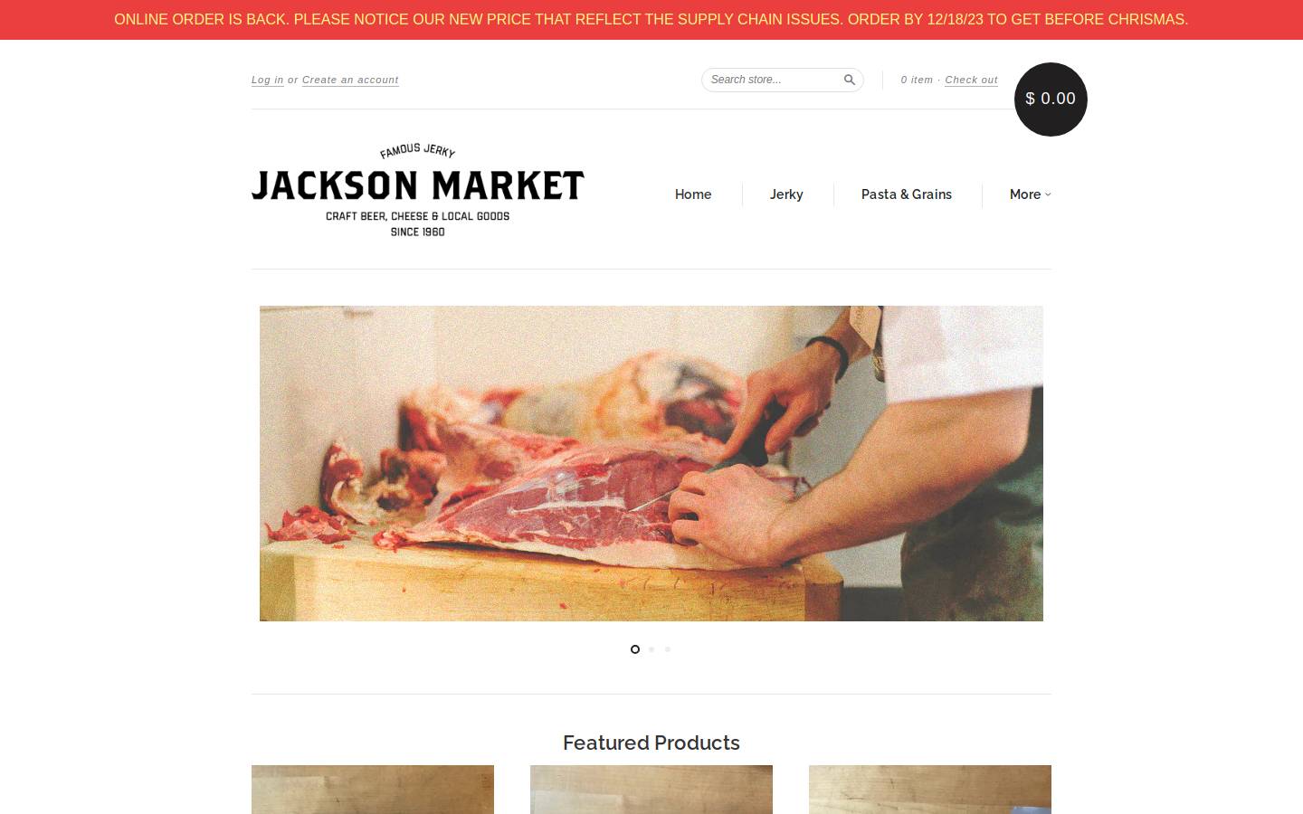 jacksonmarket.com homepage screenshot