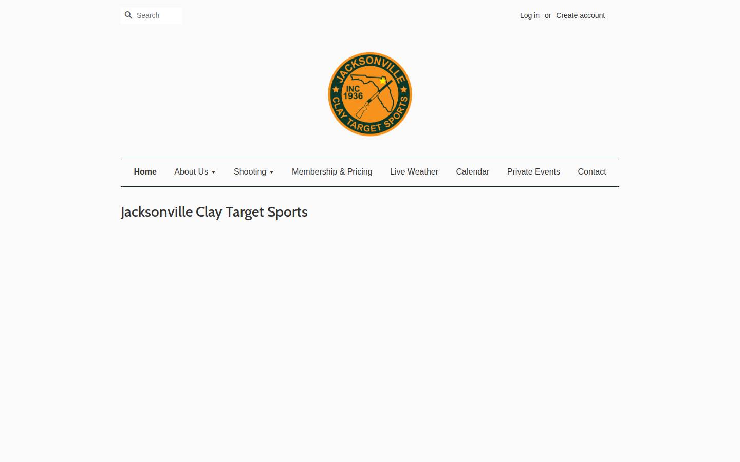 jacksonvilleclaytargetsports.com homepage screenshot