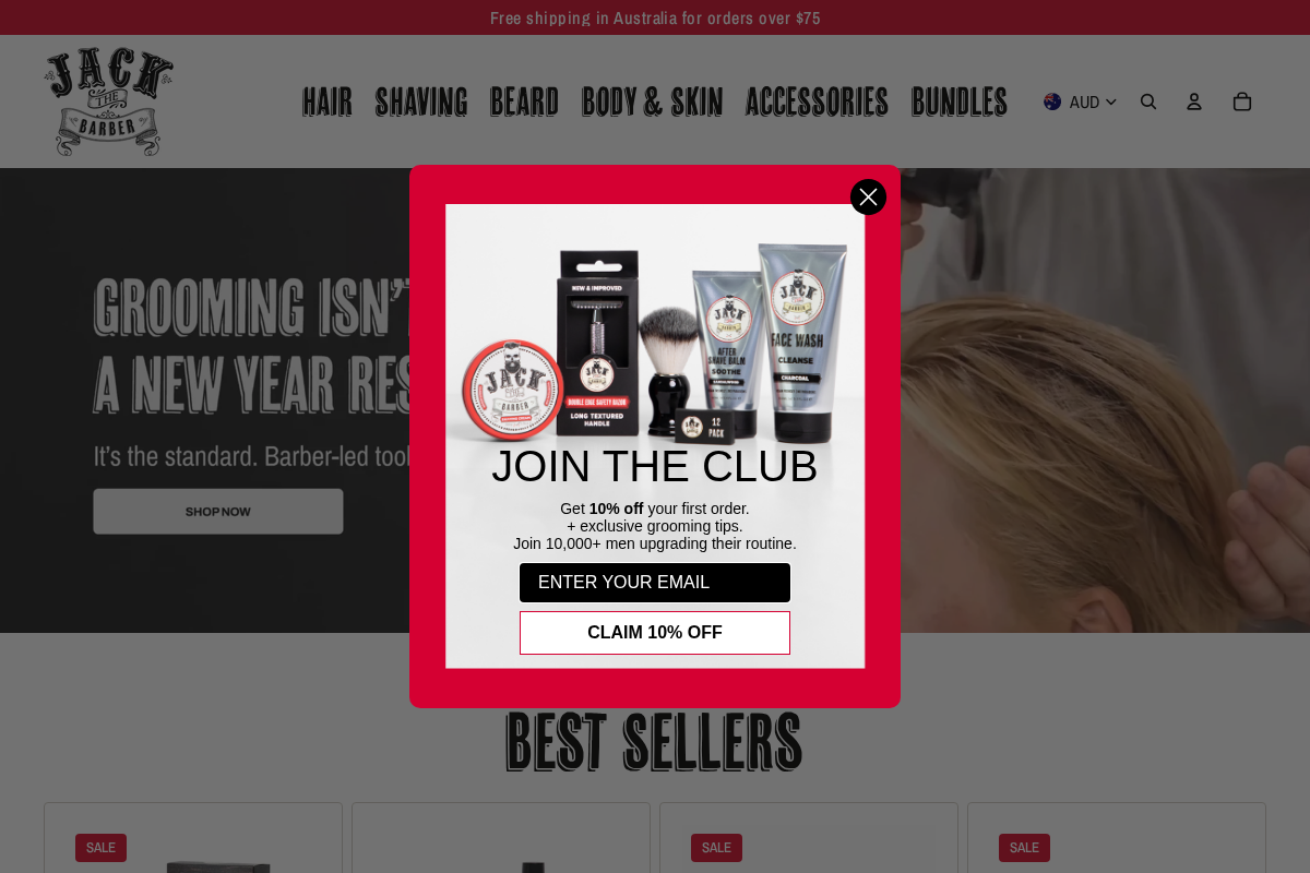 Jack the Barber homepage screenshot