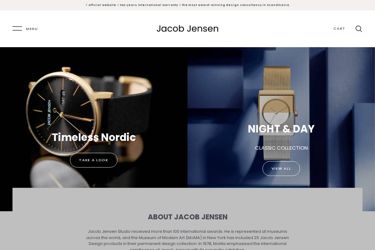 Jacobjensenwatches homepage screenshot