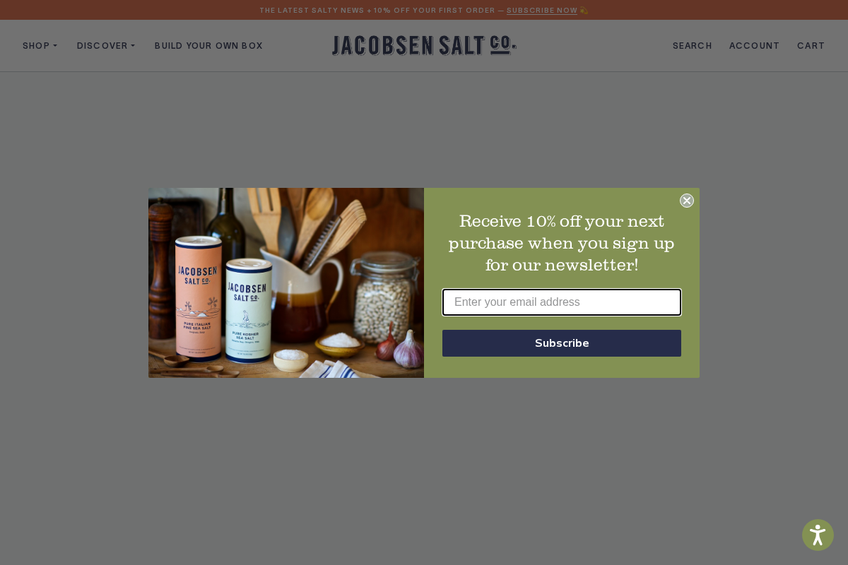 jacobsensalt.com homepage screenshot